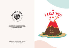 이미지를 갤러리 뷰어에 로드 , "I LAVA YOU" GREETING CARD, ILLUSTRATED BY KIRSTEN MITCHELL @ LOCALKINETINGZSHOP WWW.LOCALKINETINGZ.COM