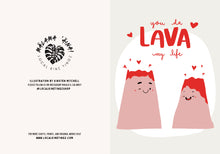 이미지를 갤러리 뷰어에 로드 , "YOU DA LAVA MY LIFE" GREETING CARD, ILLUSTRATED BY KIRSTEN MITCHELL @ LOCALKINETINGZSHOP WWW.LOCALKINETINGZ.COM